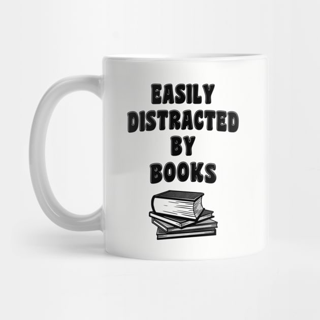 Easily Distracted By Books by stressedrodent